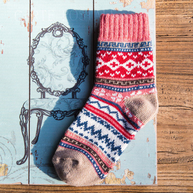 Ethnic Mid-Calf Socks - DippedShop Wholesale - #8803