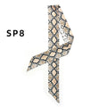 Vintage Leopard Print Narrow Lightweight Silk Scarf MK2BLW6W6NSI67
