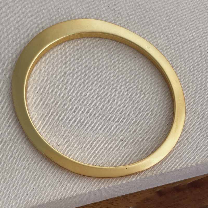 Minimalist Matte Irregular Round Bangle Bracelet DP25F817