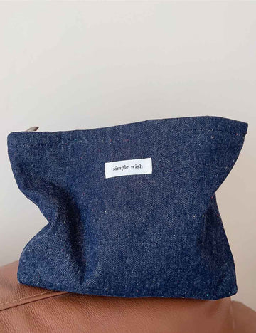 Casual Portable Denim Canvas Makeup Bag DP25E647