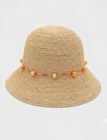 Boho Beaded Straw Hat - DippedShop Wholesale - #7923