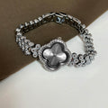 Trendy Lucky Clover Rhinestone Bracelet Quartz Watch MK2SSAS6W6JWA04