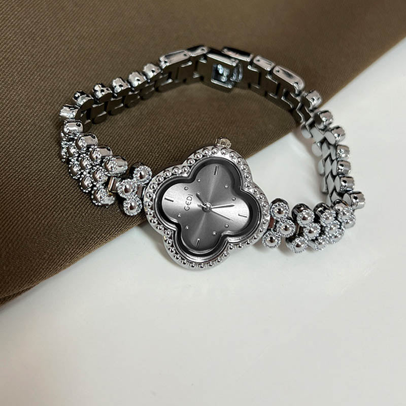 Trendy Lucky Clover Rhinestone Bracelet Quartz Watch MK2SSAS6W6JWA04