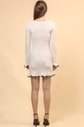 Floral Slim Knit Mini Dress - DippedShop Wholesale - #9955