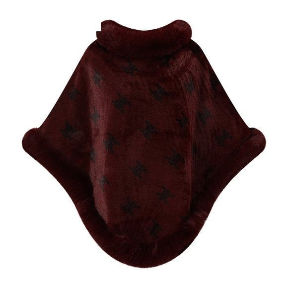 Faux Fur Poncho Cape - DippedShop Wholesale - #0691