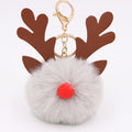 Cute Plush Christmas Reindeer Pom-Pom Bag Charm 6W10BBC703