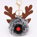 Cute Plush Christmas Reindeer Pom-Pom Bag Charm 6W10BBC703