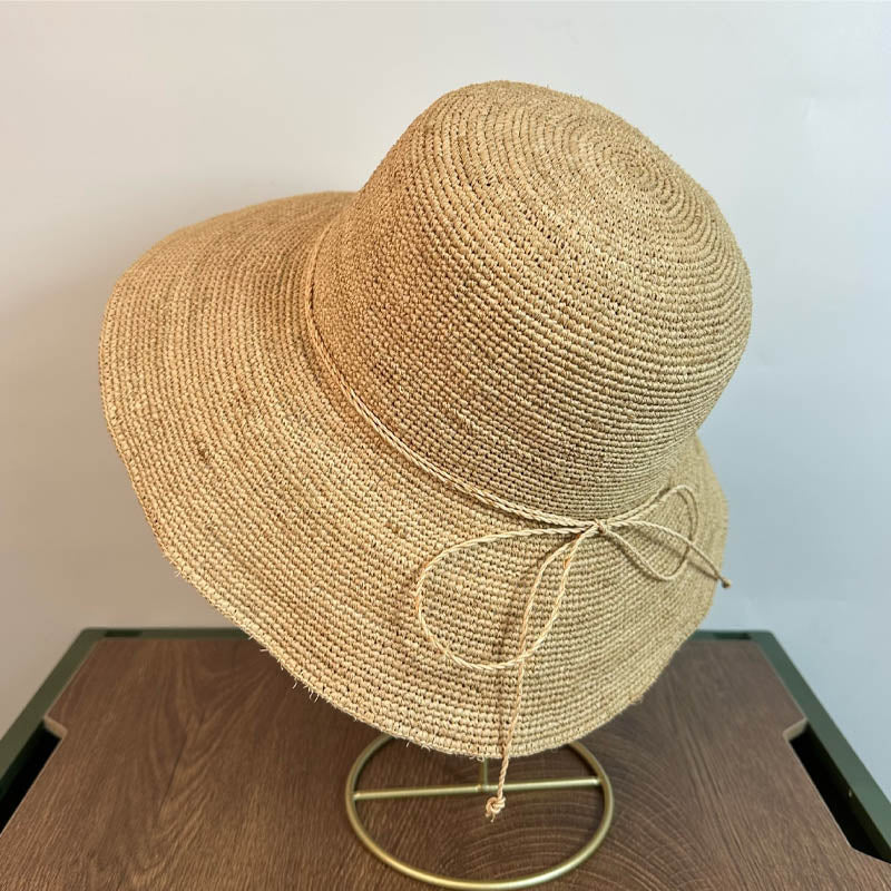 Wide Brim Straw Sun Hat - DippedShop Wholesale - #3731