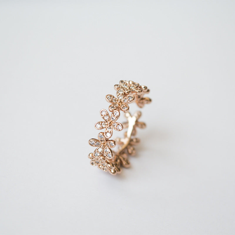 Daisy Zircon Open Ring - DippedShop Wholesale - #8131