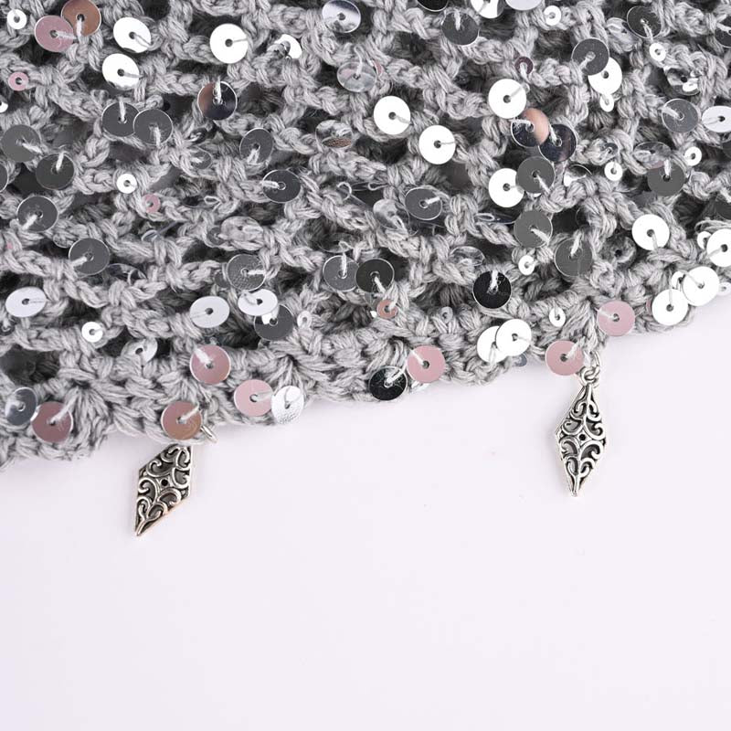 Hollow Out Glitter Beanie - DippedShop Wholesale - #5827
