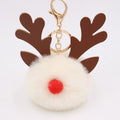 Cute Plush Christmas Reindeer Pom-Pom Bag Charm 6W10BBC703
