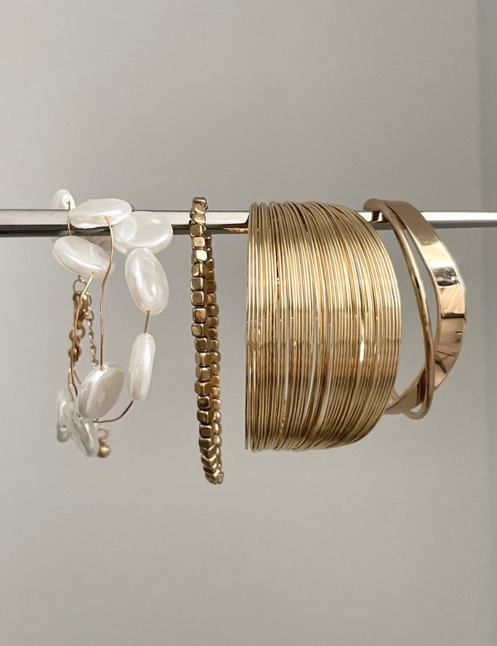 Trendy 5pcs Layered Bead Chain - DippedShop Wholesale - #4931