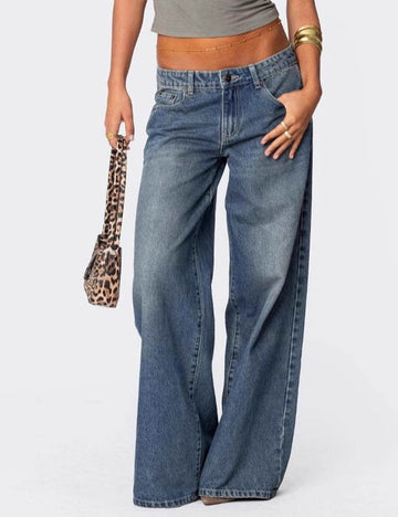 Minimalist Wide Leg Denim Pants - DippedShop Wholesale - #8387