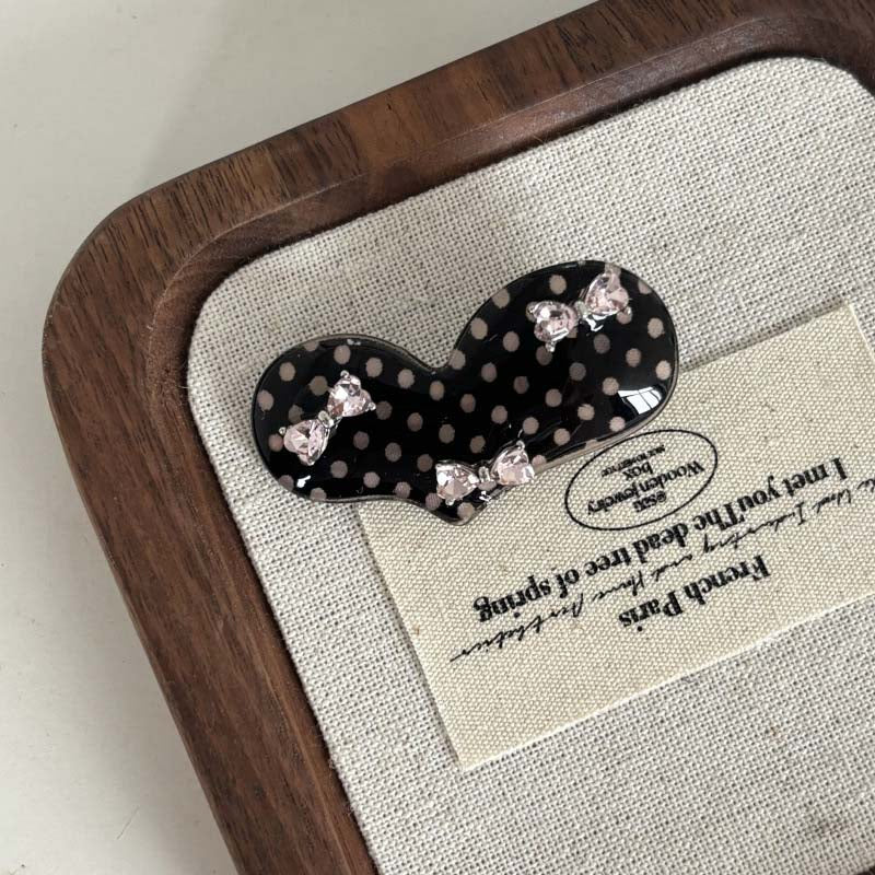 Bow Knot Rhinestone Dot Hair Clip DP25E869