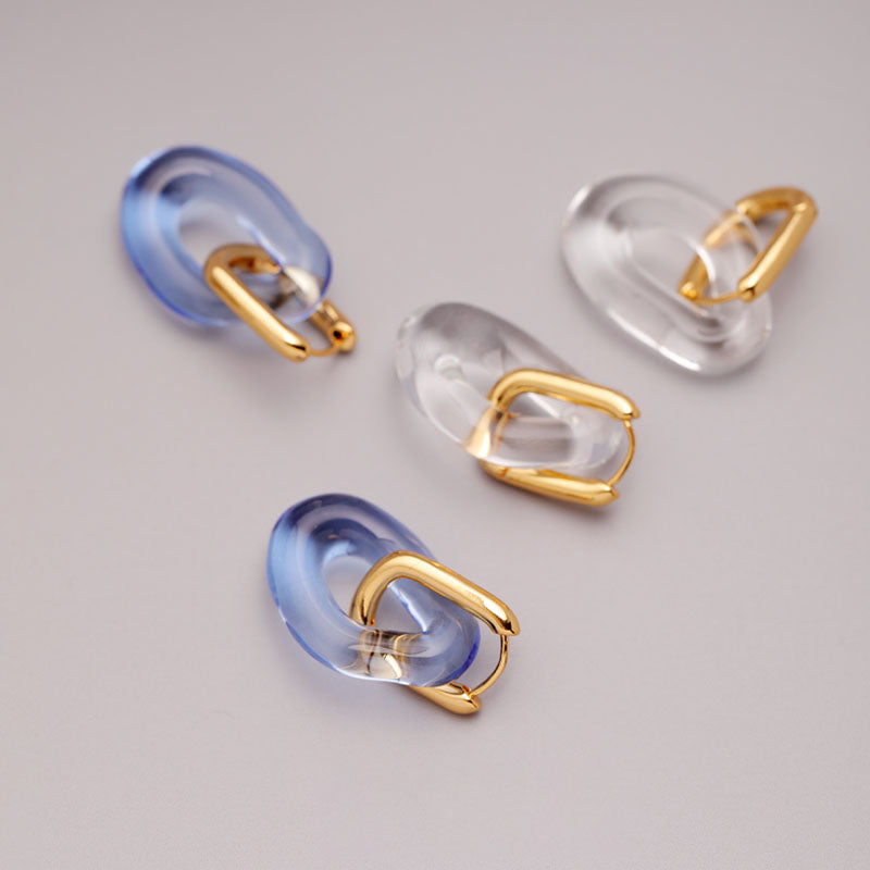 Chunky Gold Dangle Earrings - DippedShop Wholesale - #0627