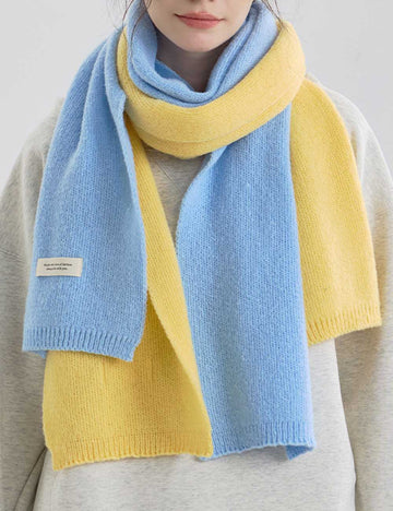 Minimalist Solid Color Warm Winter Knit Scarf DP25H668