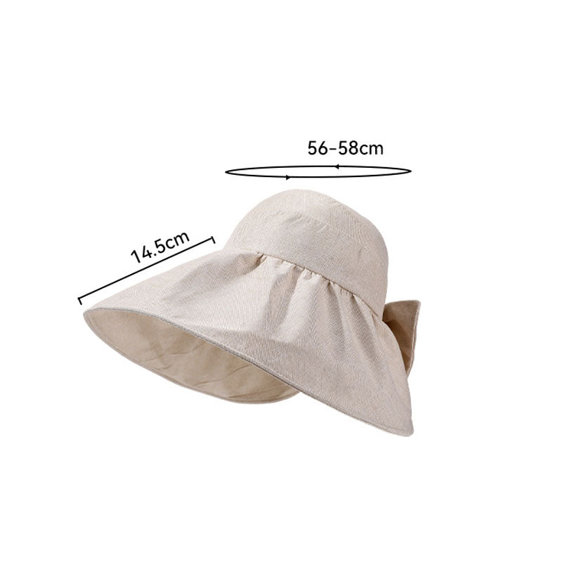 Minimalist Solid Color Foldable Sun Hat BK6HAT166T