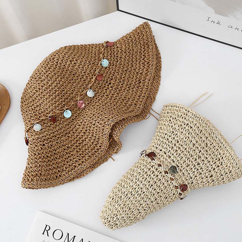 Solid Straw Sun Hat - DippedShop Wholesale - #0883
