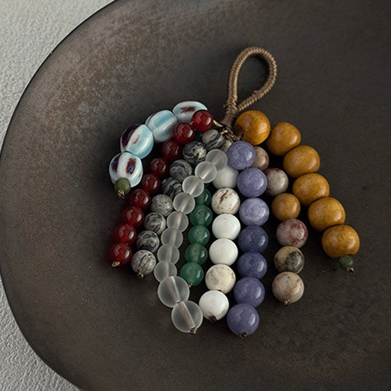 Vintage Stone Tassel Charm - DippedShop Wholesale - #6035