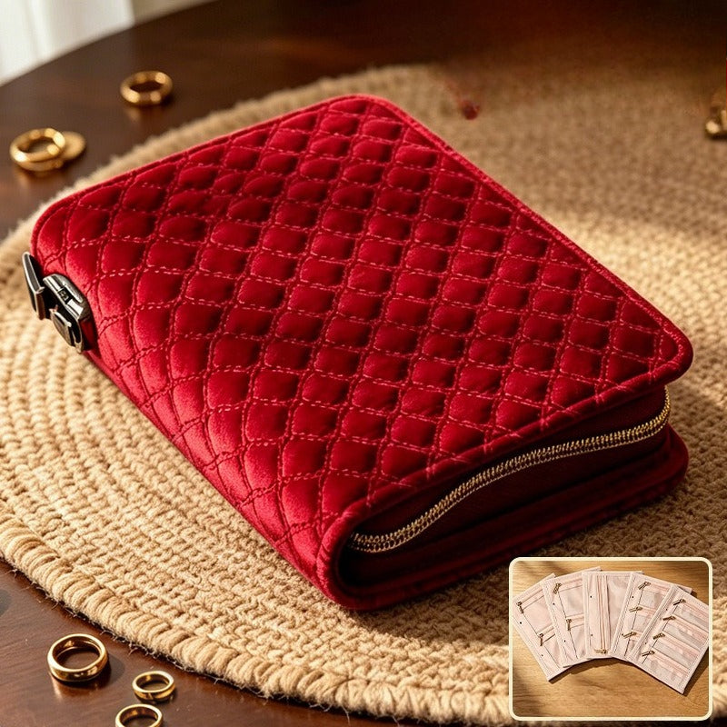 Multi Color Butterfly Jacquard Jewelry Organizer Bag 8CW6BOB356L
