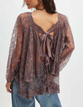 Lace Off Shoulder Bow Tie Top - DippedShop Wholesale - #1971