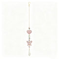 Glitter Heart Butterfly Crystal Prism Hanging Sun Catcher 6H7HLS212