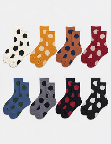 Polka Dot Crew Socks - DippedShop Wholesale - #7235