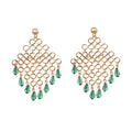 Boho Resin Bead Tassel Earrings - DippedShop Wholesale - #1747