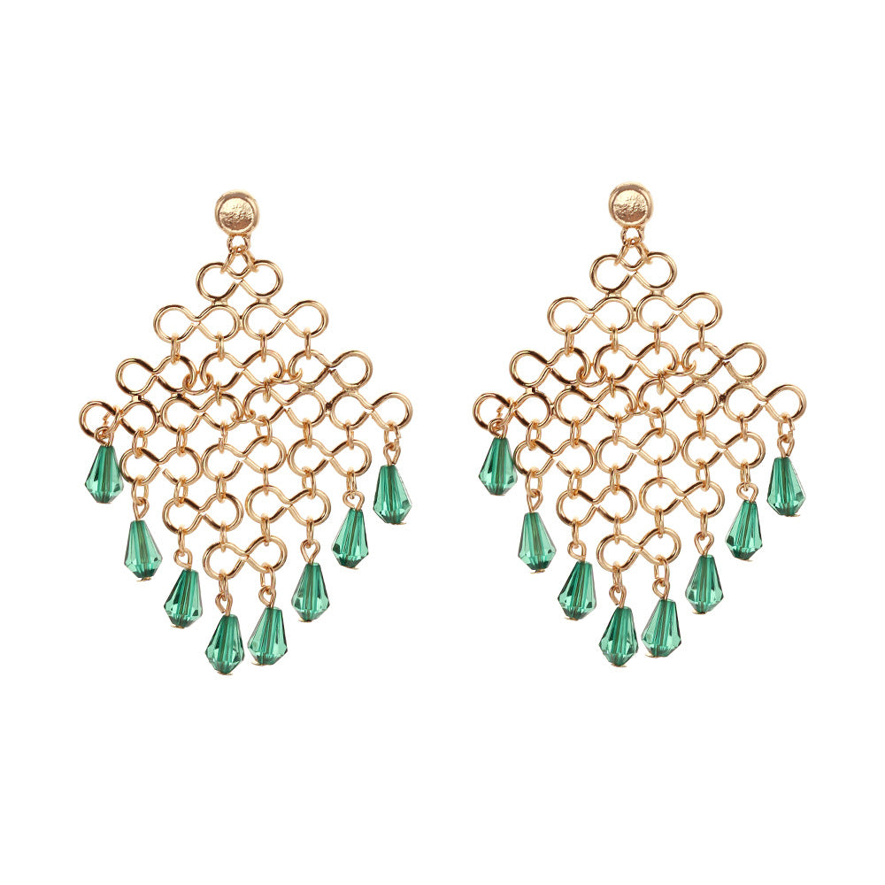 Boho Resin Bead Tassel Earrings - DippedShop Wholesale - #1747