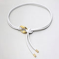 Elegant Double Rope Leather Knotted Thin Rope Belt 6W6JBT190