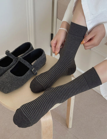 Color Block Striped Slouchy Crew Socks 6W8FSO652