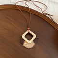 Wooden Hat Pendant Necklace - DippedShop Wholesale - #5059