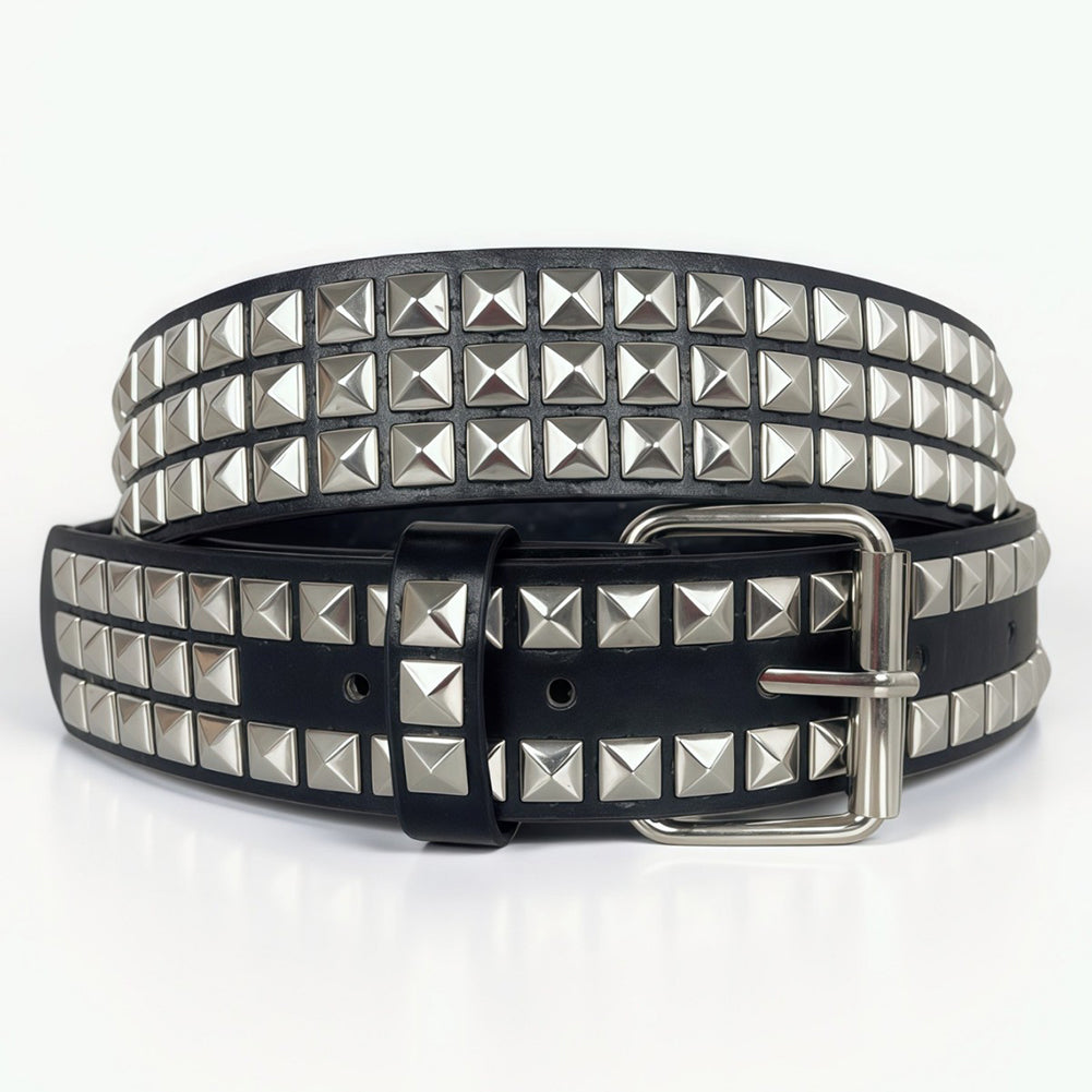 Punk Style Rivet Bright Pyramid Studded Belt 6W6JBT187