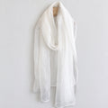 Solid Color Thin Mesh Long Silk Scarf 6W6NSC233