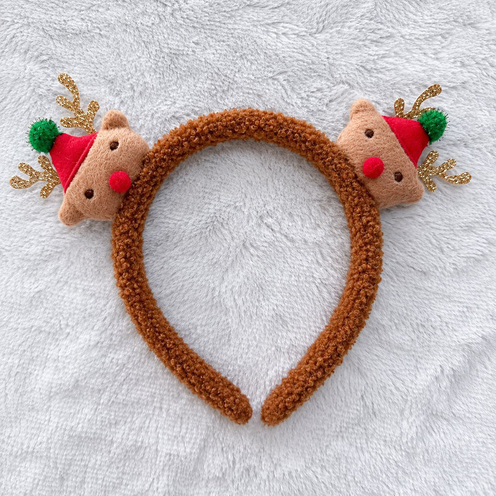 Reindeer Antler Plush Headband - DippedShop Wholesale - #9731