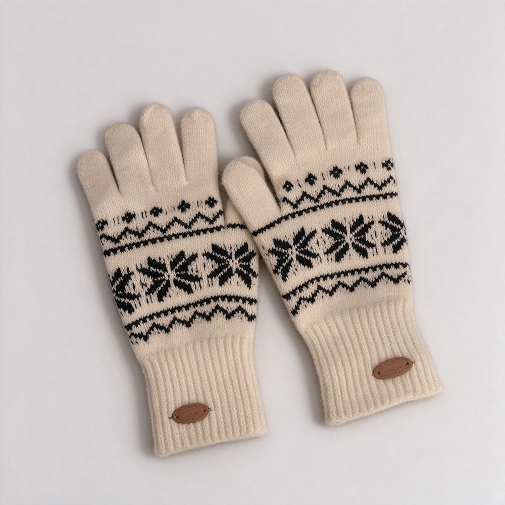 Fair Isle Touchscreen Knit Gloves - DippedShop Wholesale - #9827