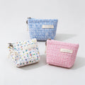 Tweed Cosmetic Bag - DippedShop Wholesale - #3091