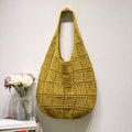 Casual Solid Color Hollow Beach Tote Bag 6W10BBG1779