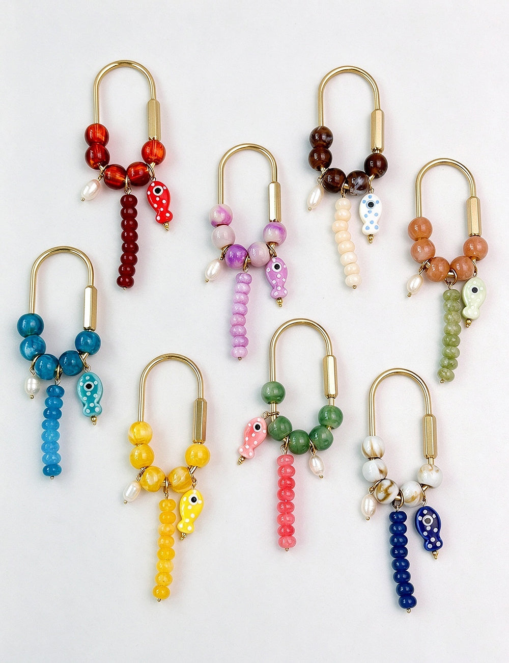 Pearl Fish Bead Bag Charm - DippedShop Wholesale - #1539