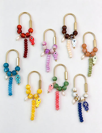 Pearl Fish Bead Bag Charm - DippedShop Wholesale - #1539