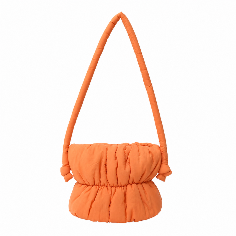 Casual Nylon Puffer Bucket Shoulder Bag 6W10BBG1808