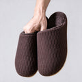 Soft Fleece-Lined Solid Color Winter Slippers 6W8FSP294