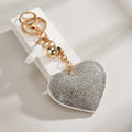 Rhinestone Heart Tassel Bag Charm - DippedShop Wholesale - #7571