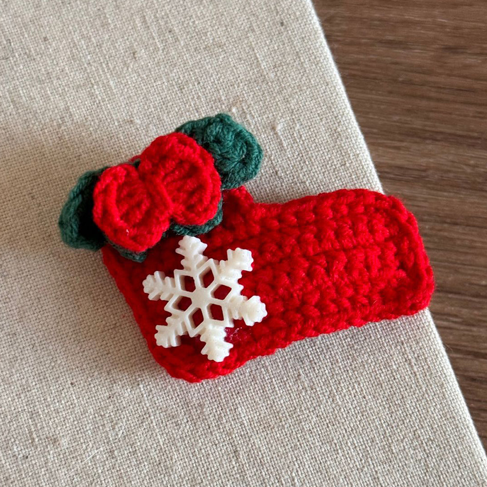 Crochet Christmas Tree Hair Clip - DippedShop Wholesale - #2531