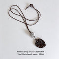 Wooden Geometric Pendant Necklace - DippedShop Wholesale - #2419