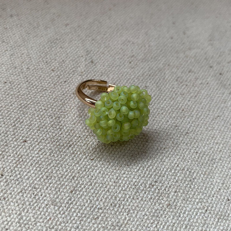 Seed Bead Ball Ring - DippedShop Wholesale - #1683