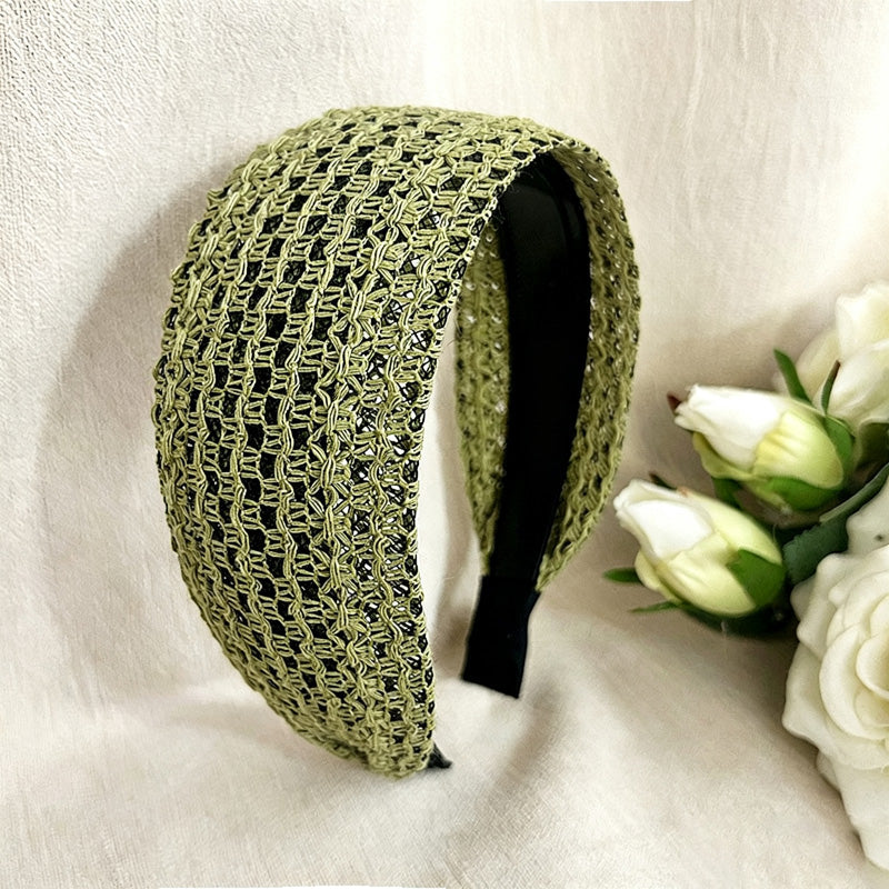 Trendy Hollow Out Woven Wide Hadband 6W6HBD288