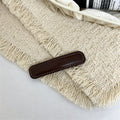 Simple PU Leather Rectangle Snap Hair Clip 6W6HCP1624