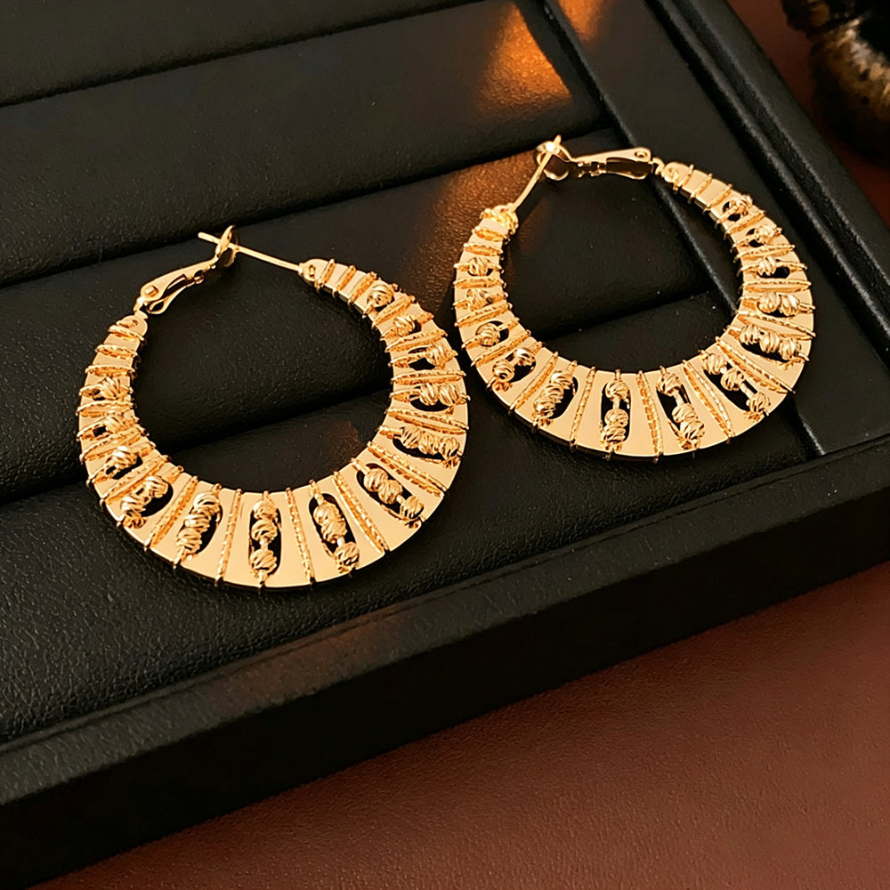 Cut-Out Geometric Hoop Earrings 6W6JER776