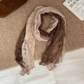 Simple Color Block Soft Versatile Long Scarf 6W6NSC227
